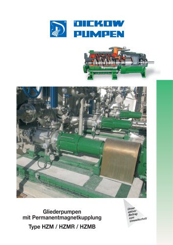 Gliederpumpen mit Permanentmagnetkupplung Type HZM / HZMR / HZMB