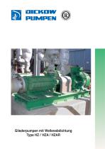Gliederpumpen mit Wellenabdichtung Type HZ / HZA / HZAR
