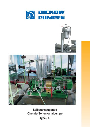 Selbstansaugende Chemie-Seitenkanalpumpe Type SC