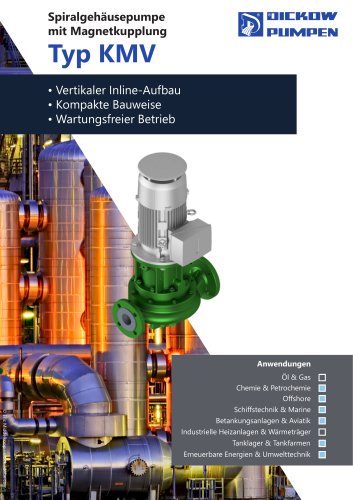 Spiralgeh&auml;usepumpe mit Magnetkupplung Typ KMV