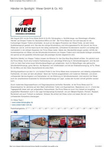 H&auml;ndler im Spotlight: Wiese GmbH & Co. KG