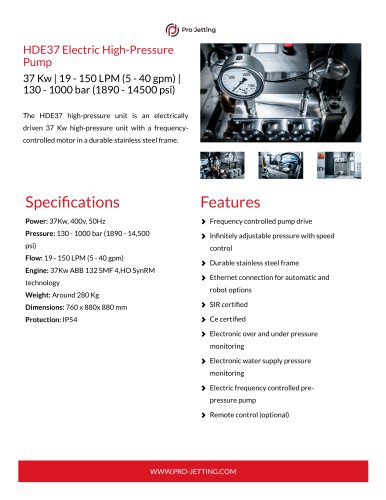 HDE37 Electric High-Pressure Pump (2025)
