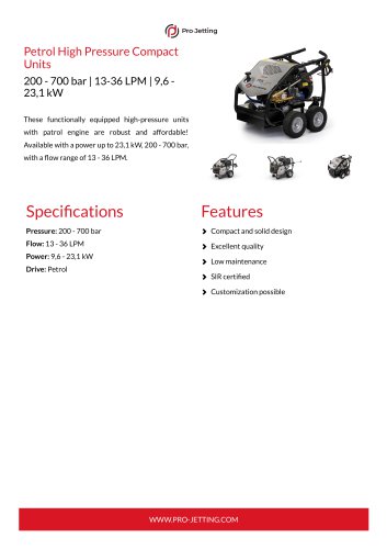 Petrol High Pressure Compact Units (2025)