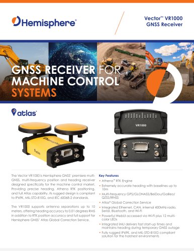 Vector&trade; VR1000 GNSS Receiver