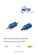 Gebrauchsanleitung und Datenblatt  Drehmomentsensor Serie 2000