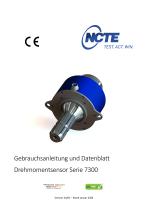 Gebrauchsanleitung und Datenblatt  Drehmomentsensor Serie 7300