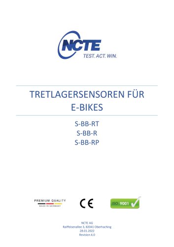 TRETLAGERSENSOREN F&Uuml;R         E-BIKES