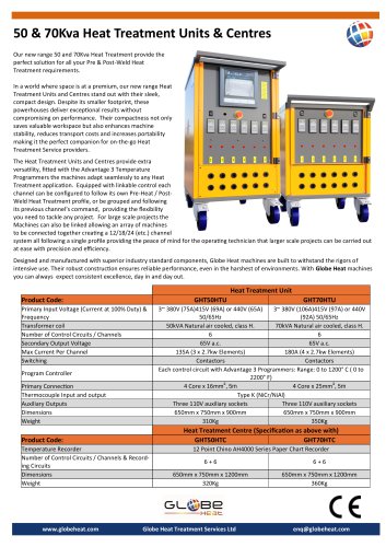 50 & 70Kva Heat Treatment Units & Centres
