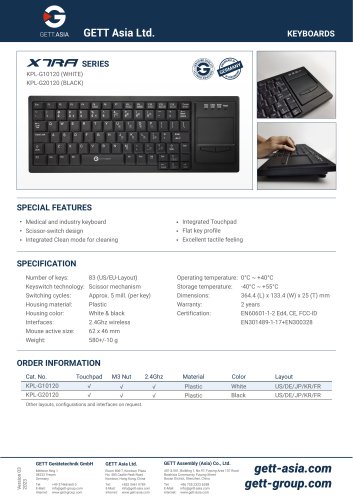 Cleantype Xtra Touch WL