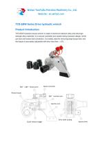 TYD-SDW1 Series Drive hydraulic wrench