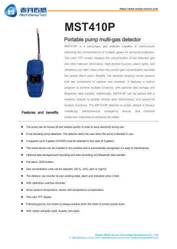 MaiYa MST 410P portable multi-gas detector