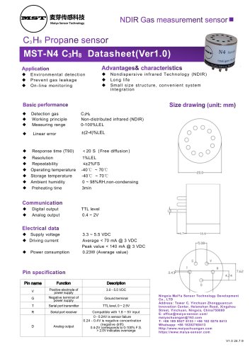 MaiYa MST - N4 NDIR Propane sensor