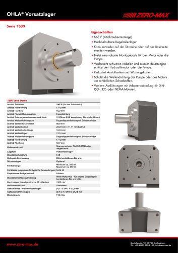 OHLA Vorsatzlager Serie 1500
