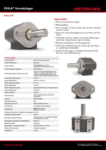 OHLA Vorsatzlager Serie 210