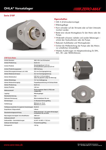 OHLA Vorsatzlager Serie 210F