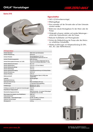 OHLA Vorsatzlager Serie 215