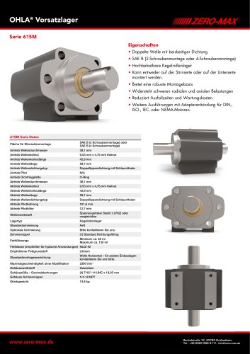 OHLA Vorsatzlager Serie 615M