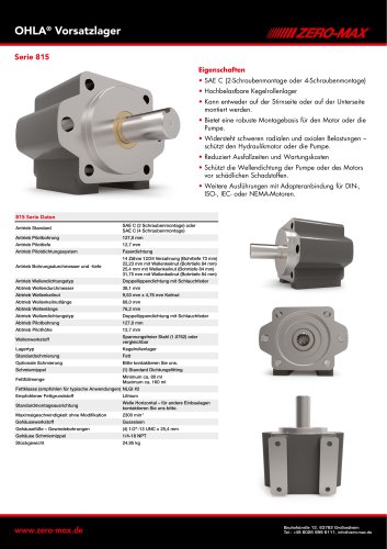 OHLA Vorsatzlager Serie 815