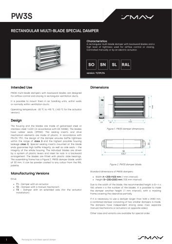 PW3S Special multi-blade damper