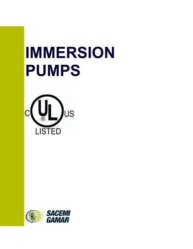 IMMERSION PUMPS 