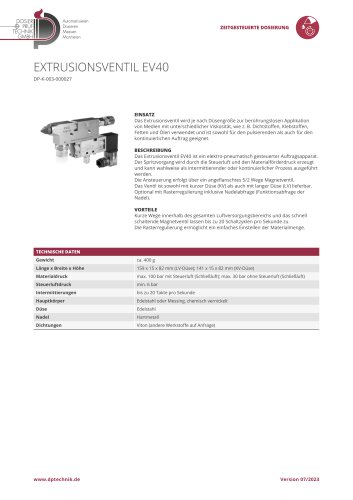 EXTRUSIONSVENTIL EV40