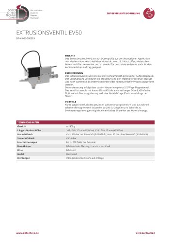EXTRUSIONSVENTIL EV50