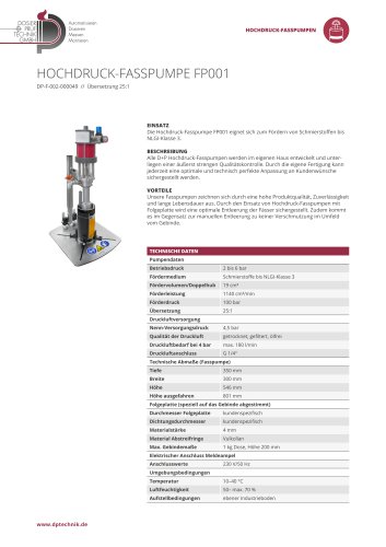 HOCHDRUCK-FASSPUMPE FP001