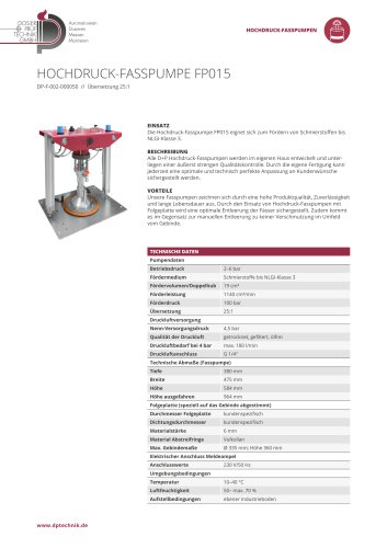 HOCHDRUCK-FASSPUMPE FP015