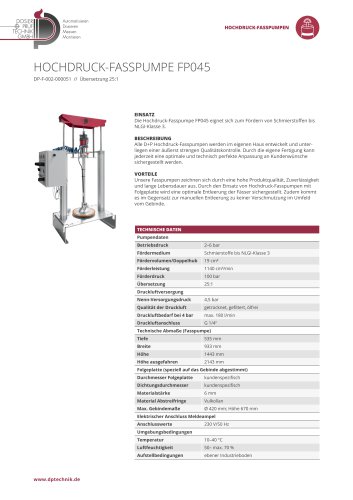 HOCHDRUCK-FASSPUMPE FP045