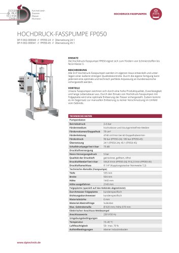 HOCHDRUCK-FASSPUMPE FP050