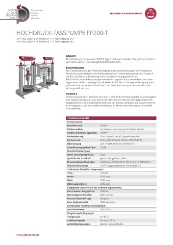 HOCHDRUCK-FASSPUMPE FP200-T