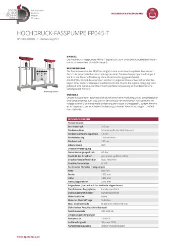 HOCHDRUCK-TANDEMFASSPUMPE FP045-T