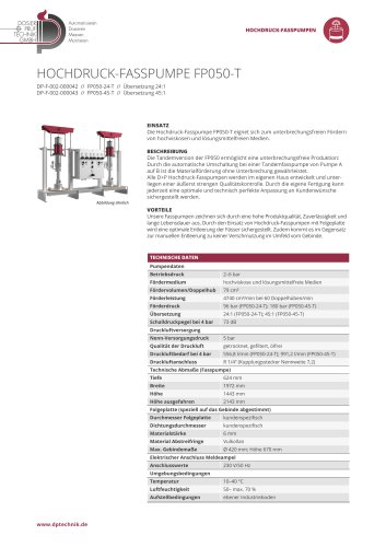 HOCHDRUCK-TANDEMFASSPUMPE FP050-T