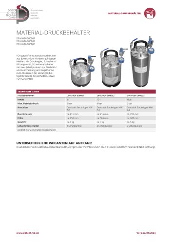 MATERIAL-DRUCKBEHÄLTER 15 LITERS