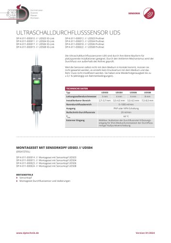 ULTRASCHALLDURCHFLUSSSENSOR UDS