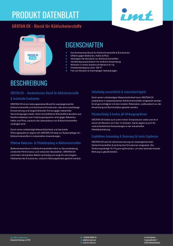 GROTAN OX - Biozid f&uuml;r K&uuml;hlschmierstoffe