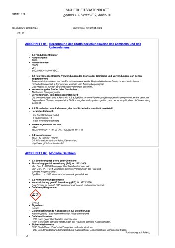SICHERHEITSDATENBLATT
