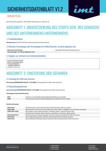 SICHERHEITSDATENBLATT V1.2