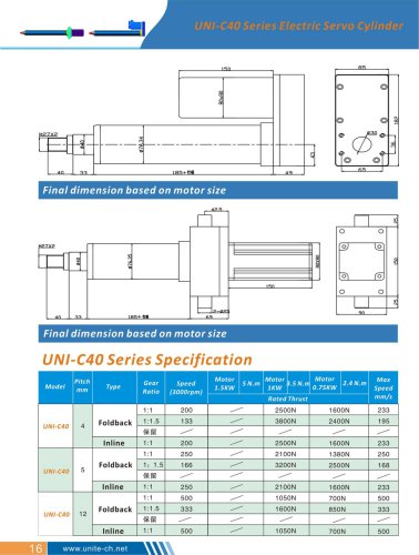 Linear Servo Actuator UNI-4DOF