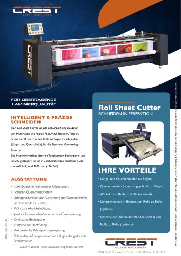 Crest Datasheet Roll Sheet Cutter