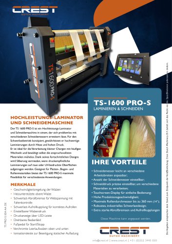 Crest Datasheet TS-1600 PRO-S