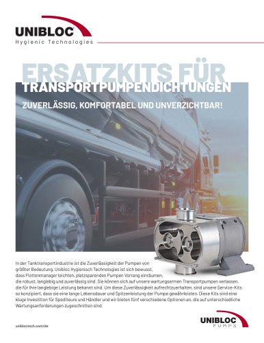 Unibloc® Transport Pump Seal Kits