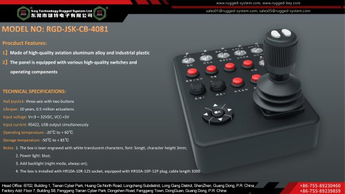 Key Technology Joysticks RGD-JSK-CB-4081