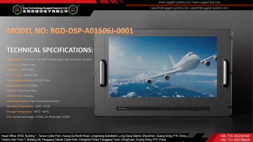 Key Technology Rugged Display RGD-DSP-A01506J-0001