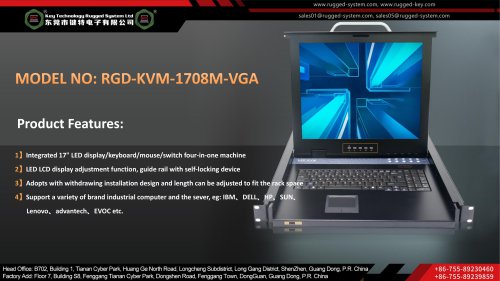 RGD-KVM-1708M-VGA Key Technology Rugged KVM switch