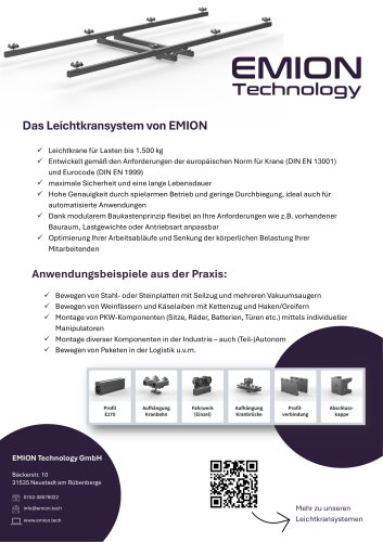 Das Leichtkransystem von EMION