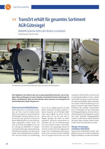 TransOrt erh&auml;lt f&uuml;r gesamtes Sortiment  AGR-G&uuml;tesiegel