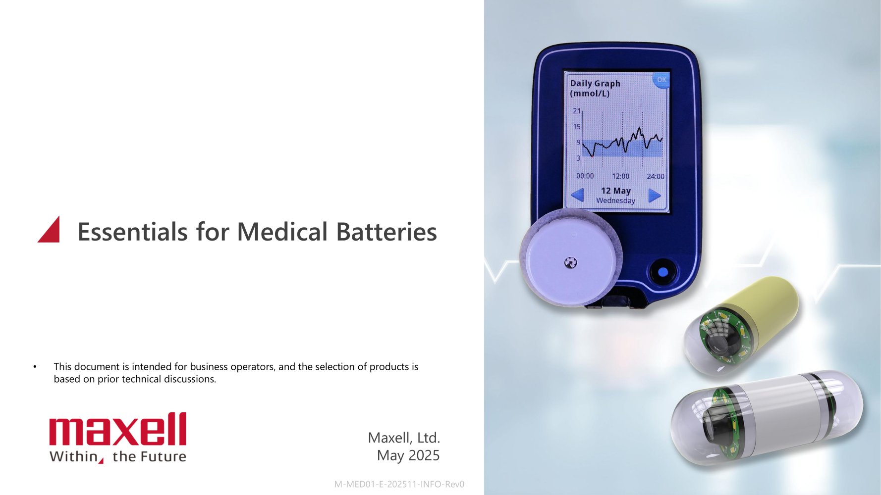 Essentials for Medical Batteries (May 2025) - Maxell, Ltd.
