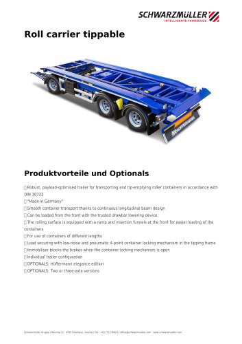 Roll carrier tippable