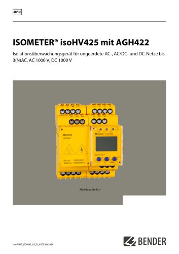 ISOMETER&reg; isoHV425 with AGH422